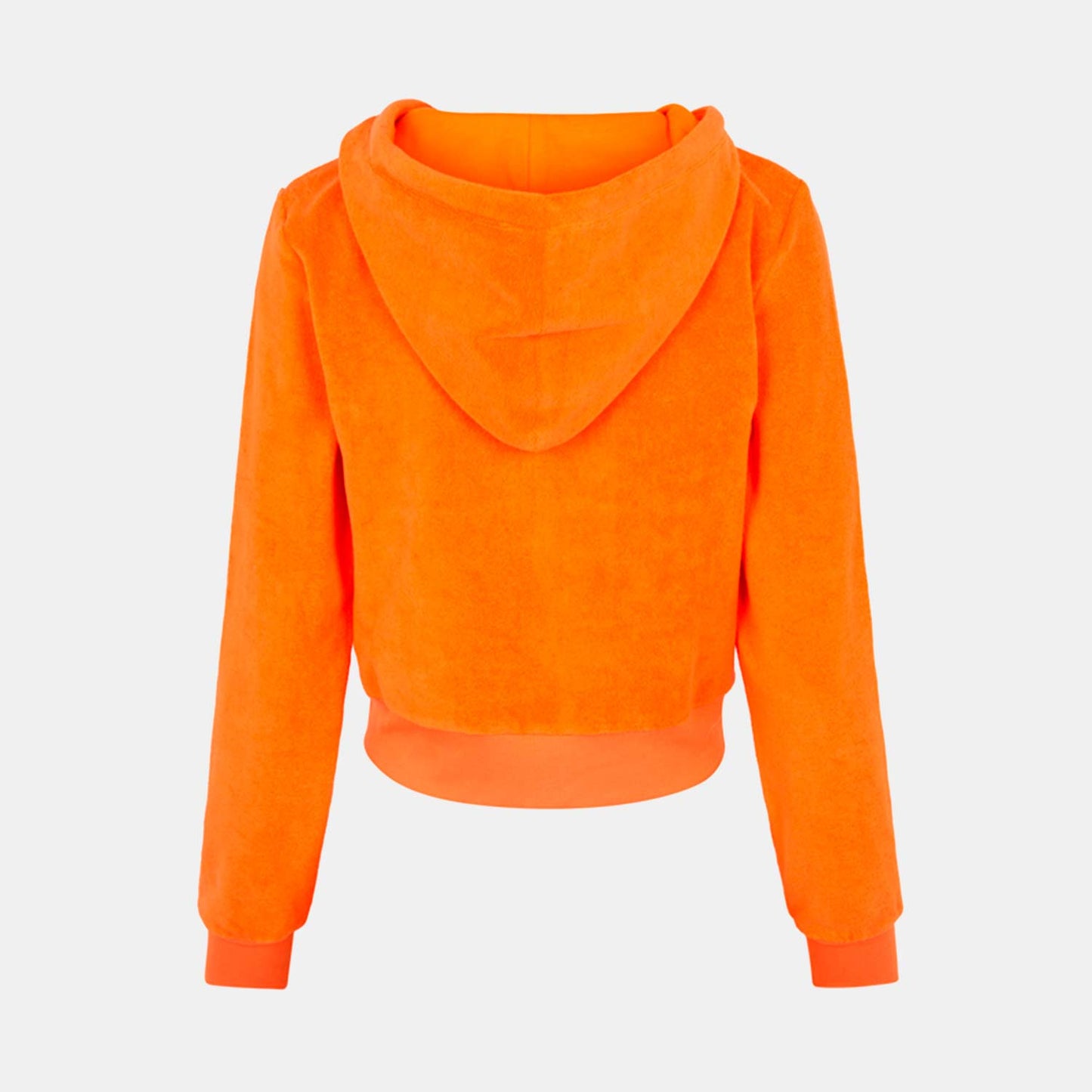 Peach Frotte Zip Hoodie